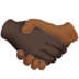 🫱🏿‍🫲🏾 handshake: dark skin tone, medium-dark skin tone display on Apple